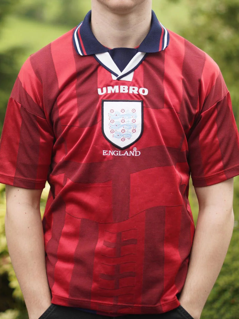 England 1998 Away Retro — France 98 Red That Sent Shivers - Image 3