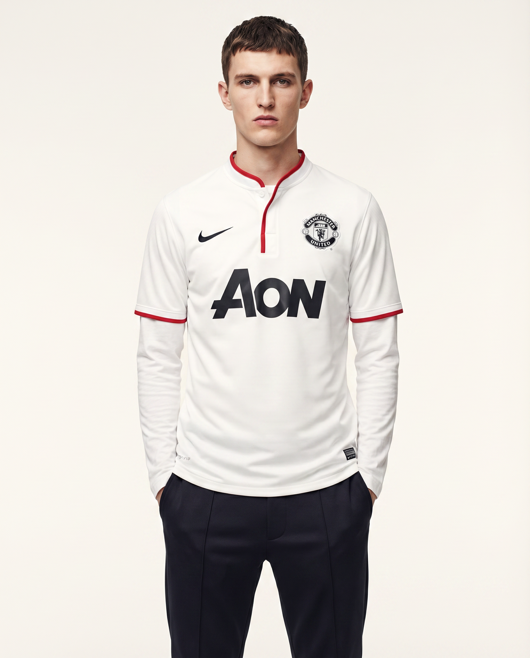 Manchester United 2013/14 Away Retro Jersey — White Devils - Gallery 2