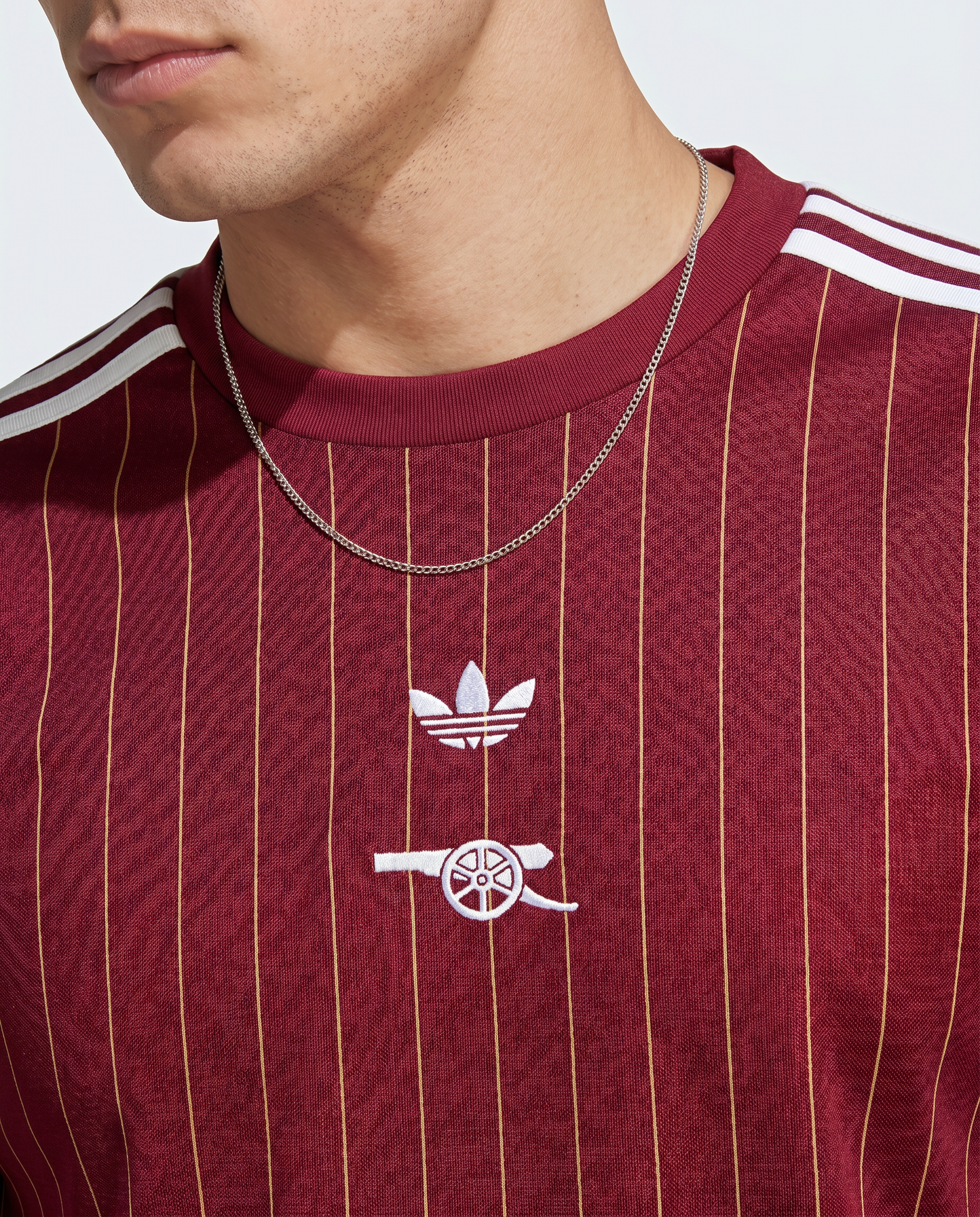 Arsenal Originals Pinstripe Shirt - Burgundy Heritage - Gallery 1