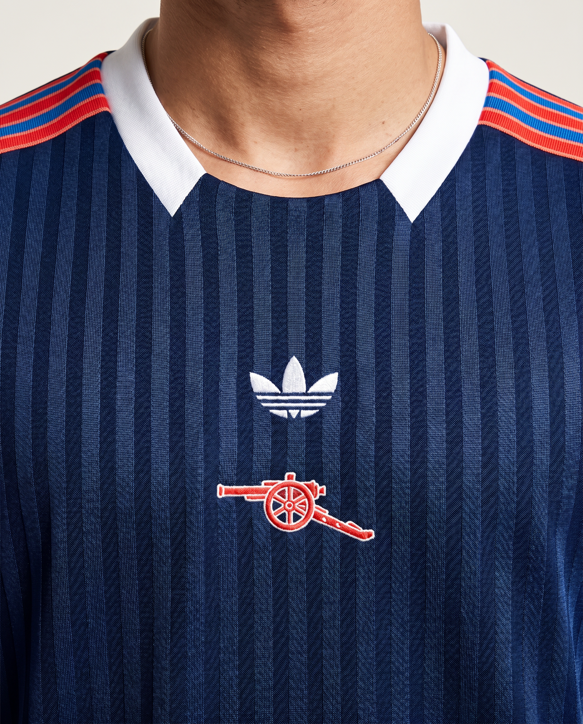 Arsenal Originals Pinstripe Shirt - Navy Throwback - Gallery 1