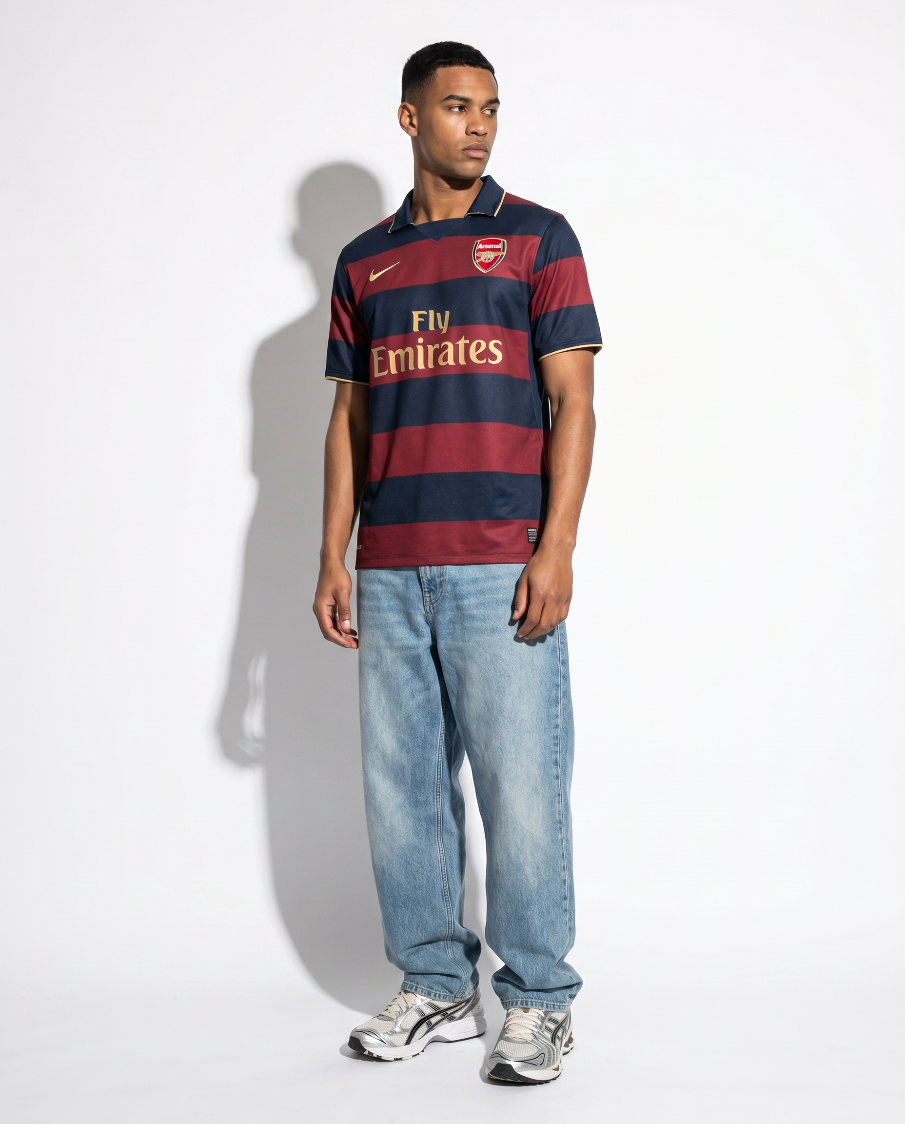 Arsenal Retro Away Shirt 07/08 - Redcurrant Hoops Edition - Gallery 3