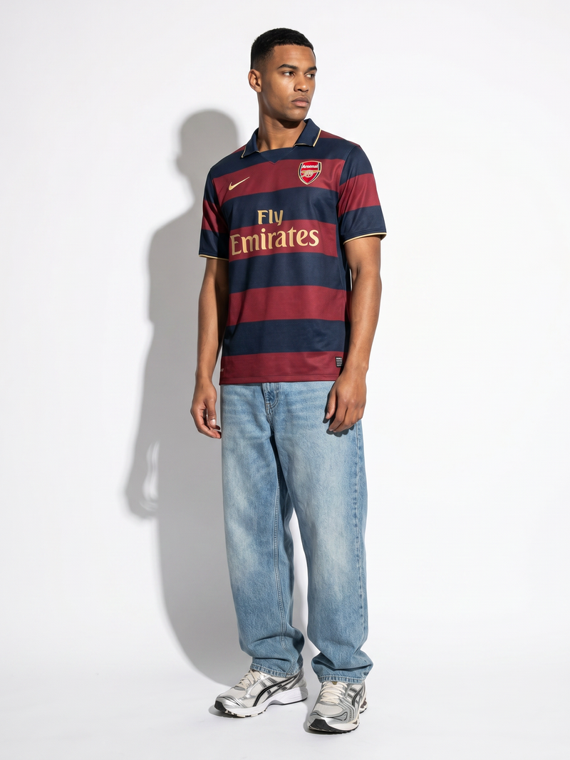 Arsenal Retro Away Shirt 07/08 - Redcurrant Hoops Edition - Image 3