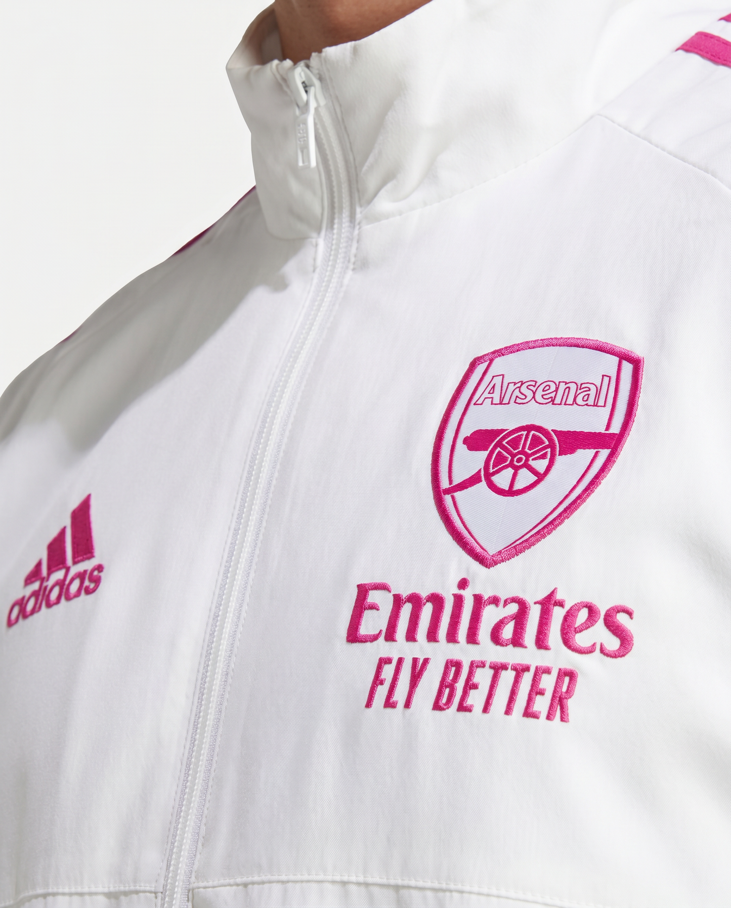 Arsenal Windbreaker - White & Pink Edition