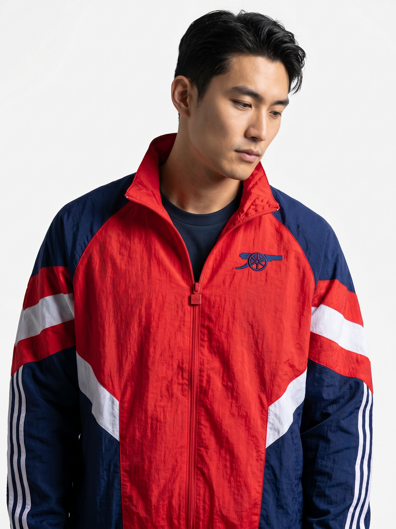 Arsenal Retro Track Jacket - Red & Navy Legends Edition - Image 2