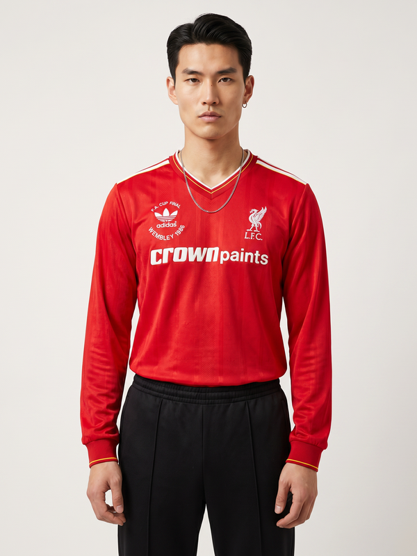 Liverpool Home Retro Long Sleeve Shirt 1985/87