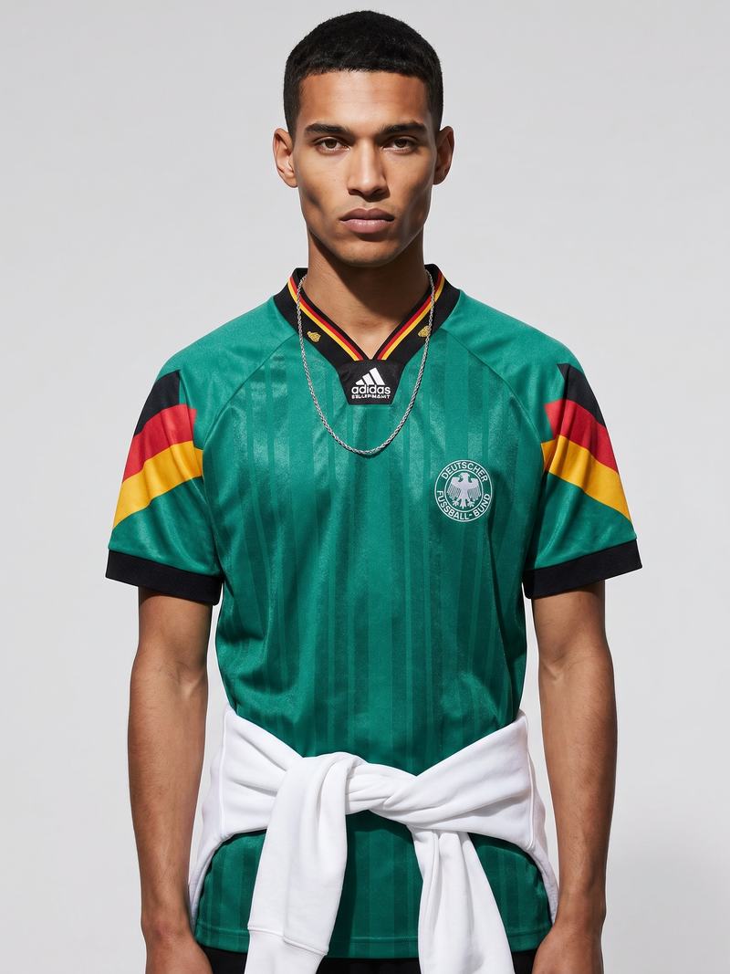 Germany 1992 Away Retro — Green Legends EURO Finalists - Image 1