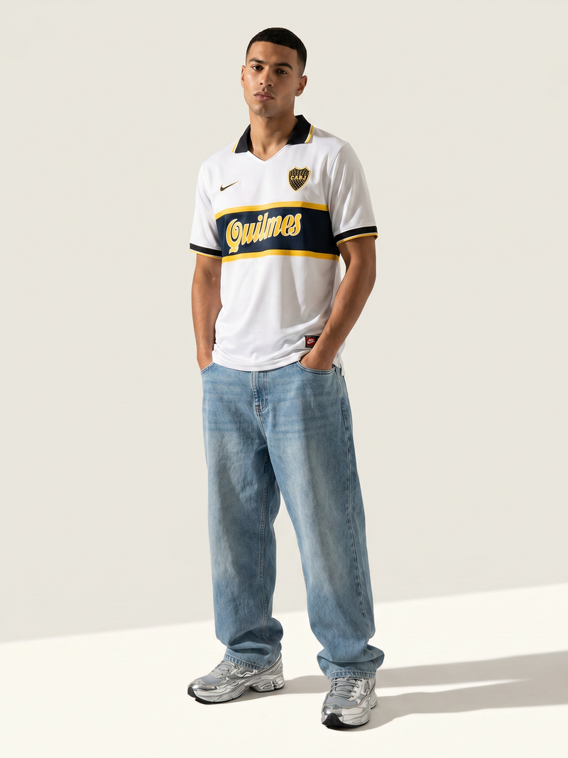 Boca Juniors 97/99 Away Retro — The Xeneize White - Image 3