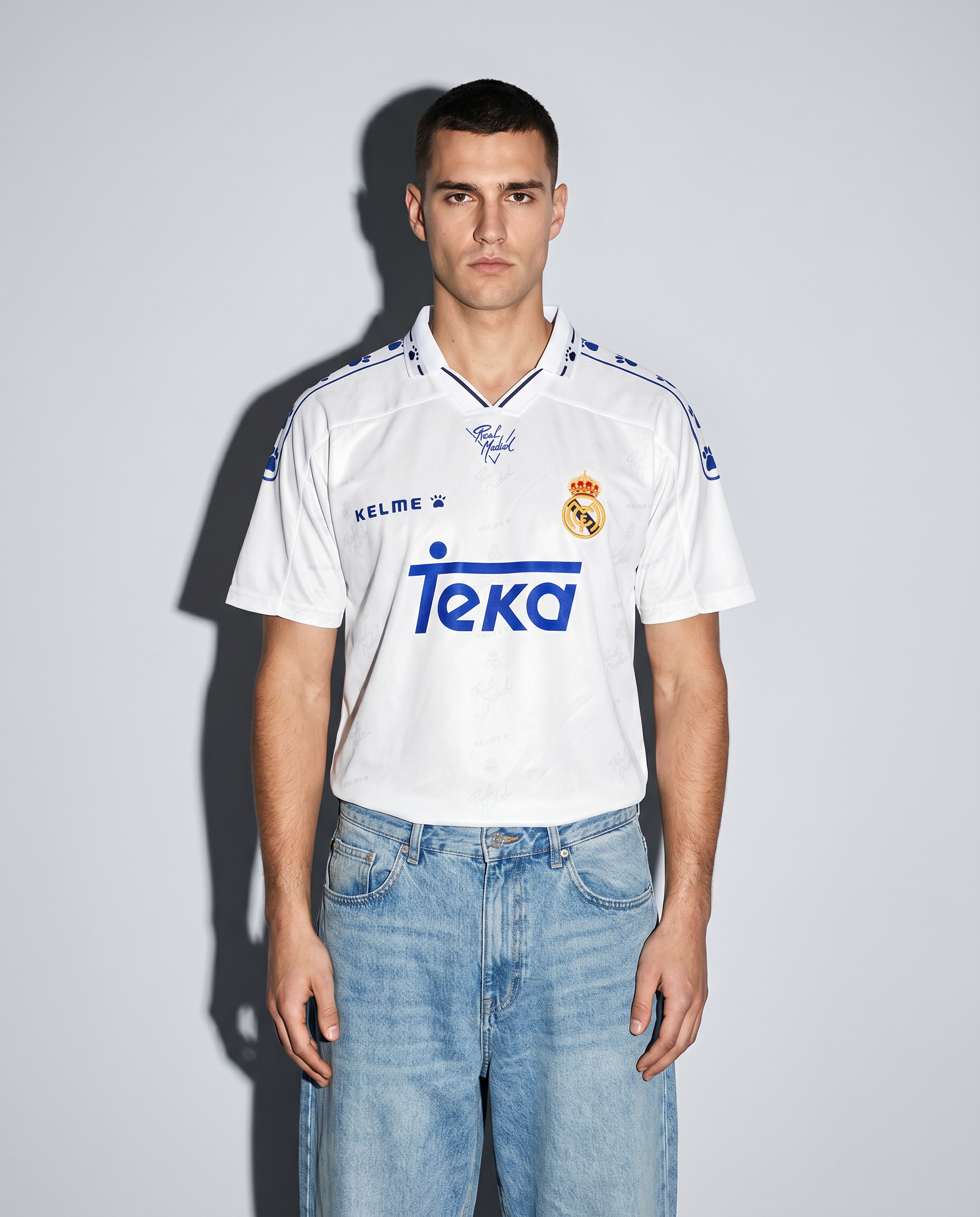 Real Madrid 94/96 Home Retro Jersey — White Royalty - Gallery 1