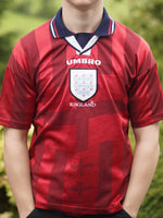 England 1998 Away Retro — France 98 Red That Sent Shivers - Thumbnail 3
