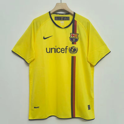 Barcelona 2008/09 Away Retro Jersey — Treble in Yellow