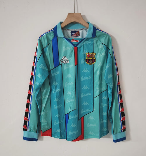Barcelona 1996/97 Away Retro Jersey — The Teal Icon