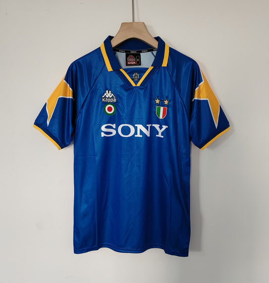 Juventus 95/96 Away Retro — The Bianconeri Blue Classic