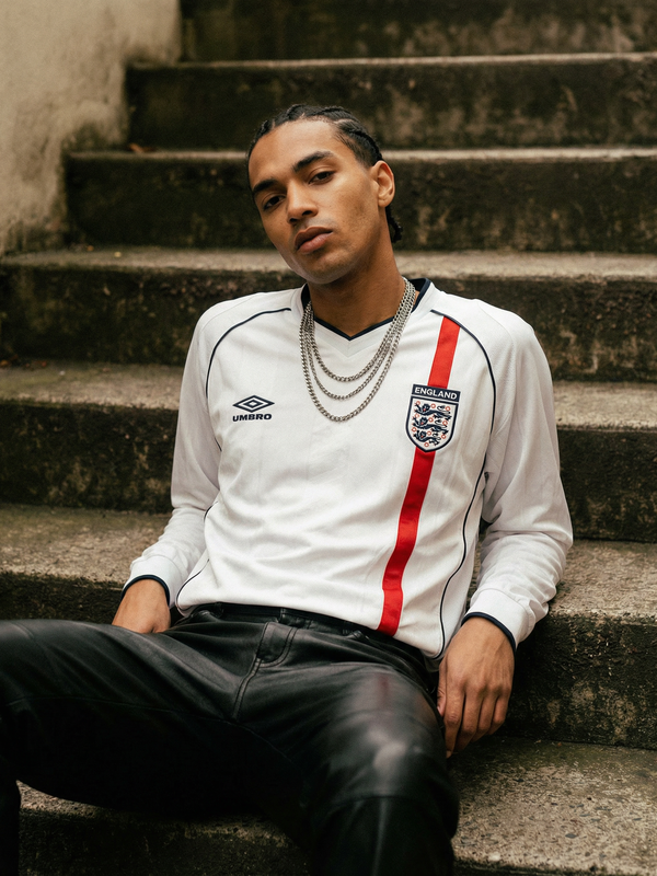 England 2002 Home Retro — Long Sleeves for Japan and Korea - Secondary