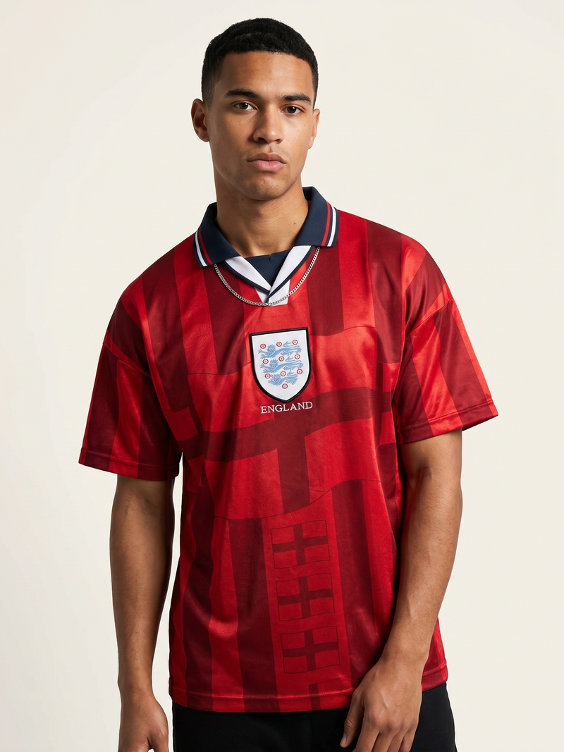 England 1998 Away Retro — France 98 Red That Sent Shivers - Image 1