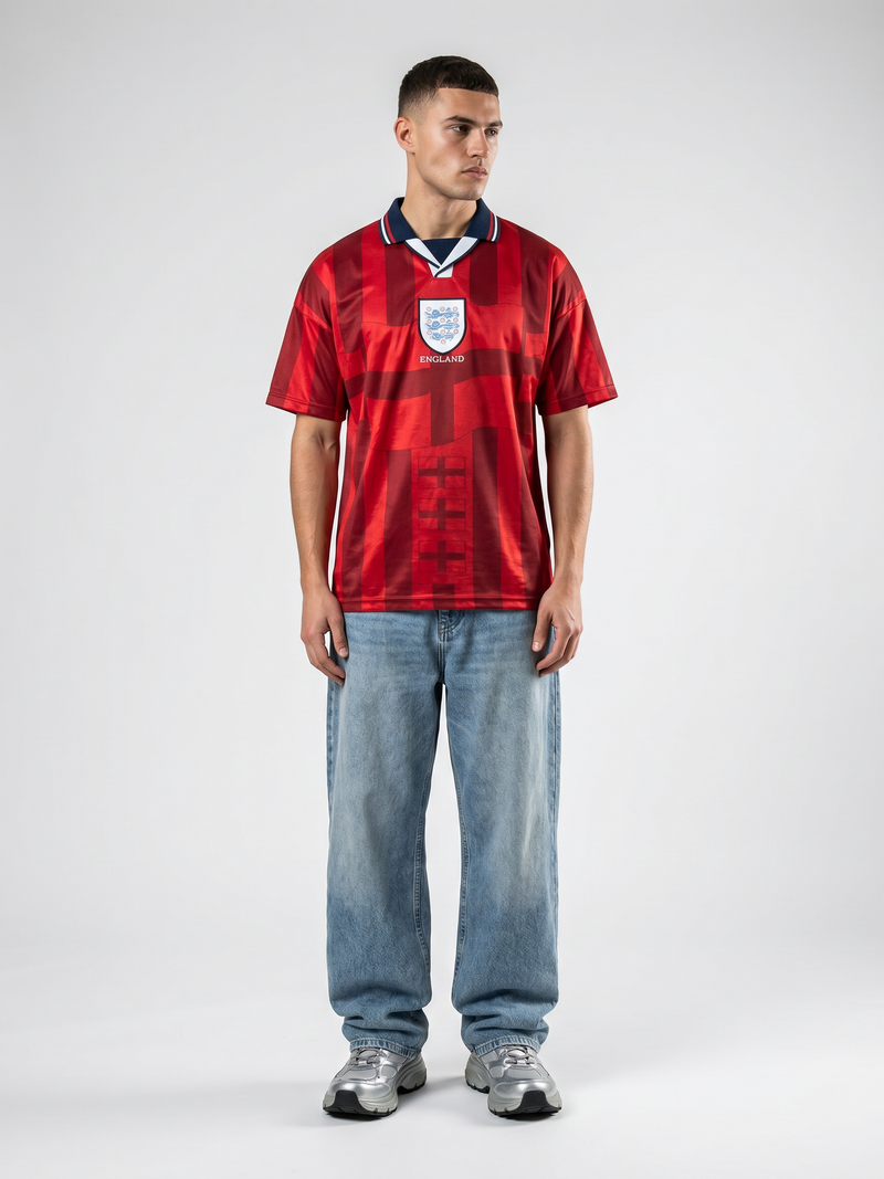 England 1998 Away Retro — France 98 Red That Sent Shivers - Image 4