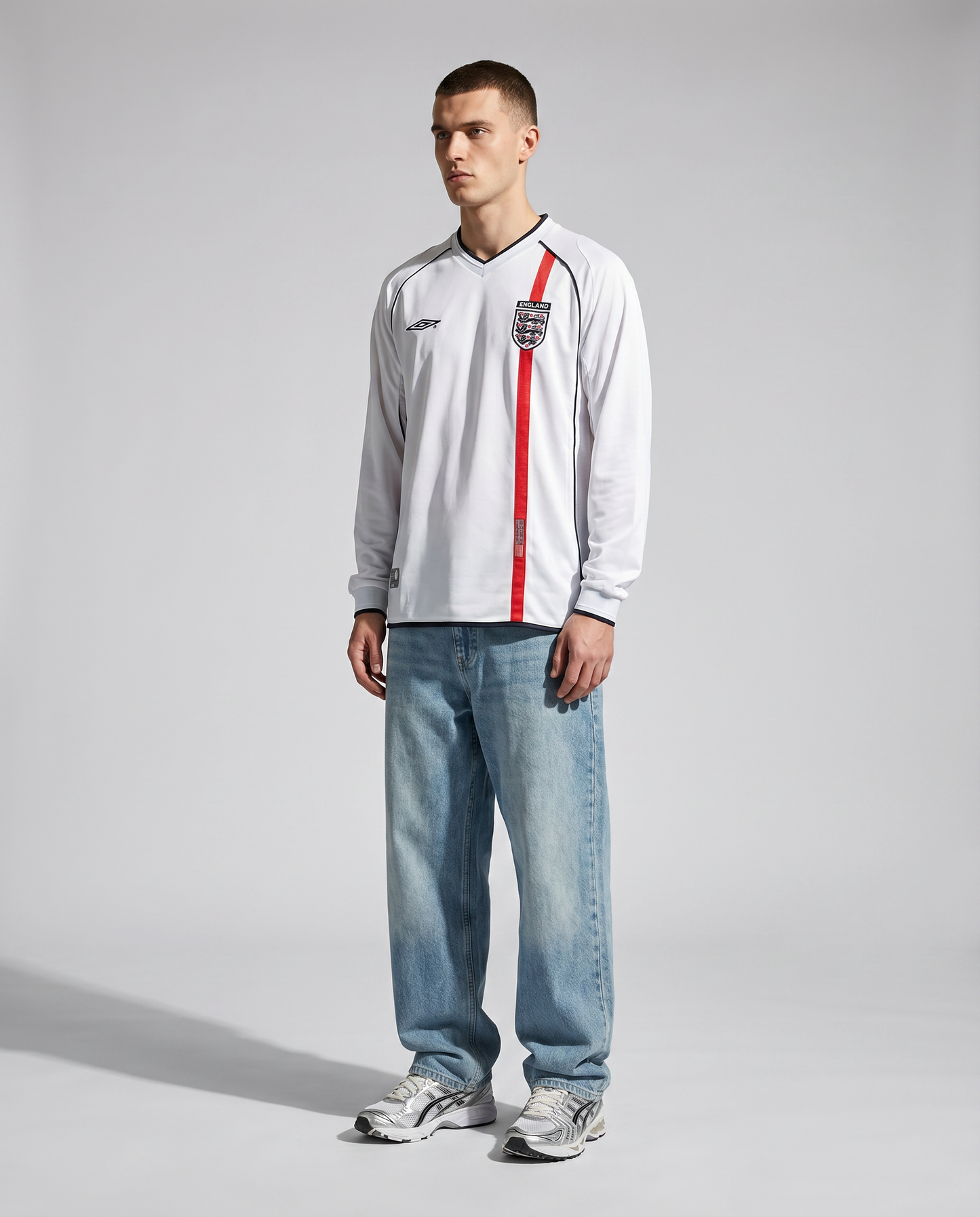 England 2002 Home Retro — Long Sleeves for Japan and Korea