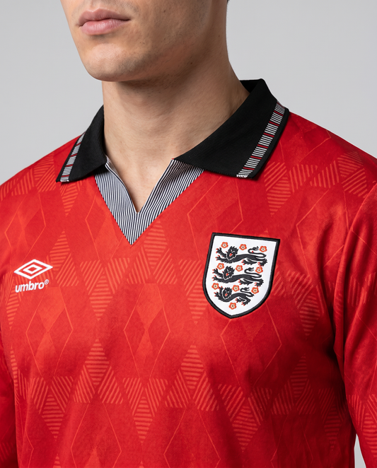England 1990 Away Retro — The Italia 90 Red That Lives Forever