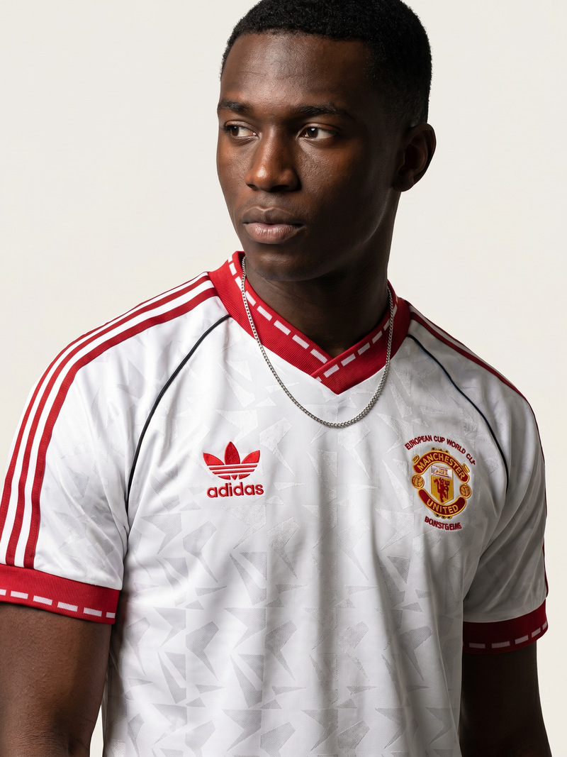 Manchester United 1990/91 Away Retro — The Red Devils White Classic - Image 3