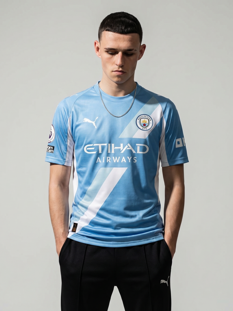 Manchester City 25/26 Home Jersey — The Etihad Sky Blues - Image 3