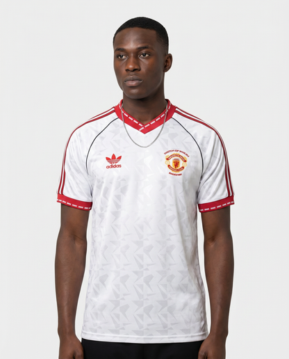 Manchester United 1990/91 Away Retro — The Red Devils White Classic