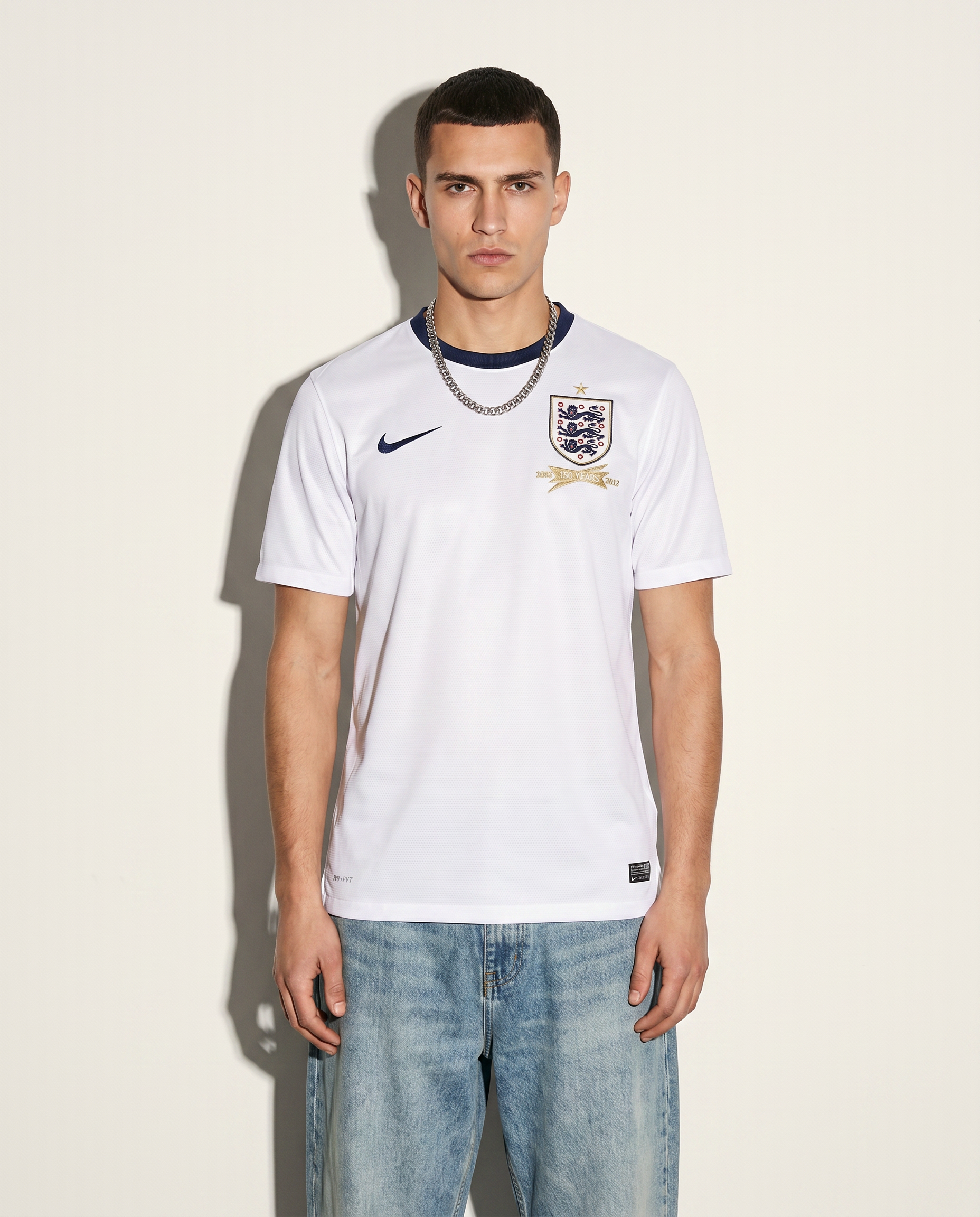 England 2013 Home Retro — Three Lions in Classic White - Gallery 2