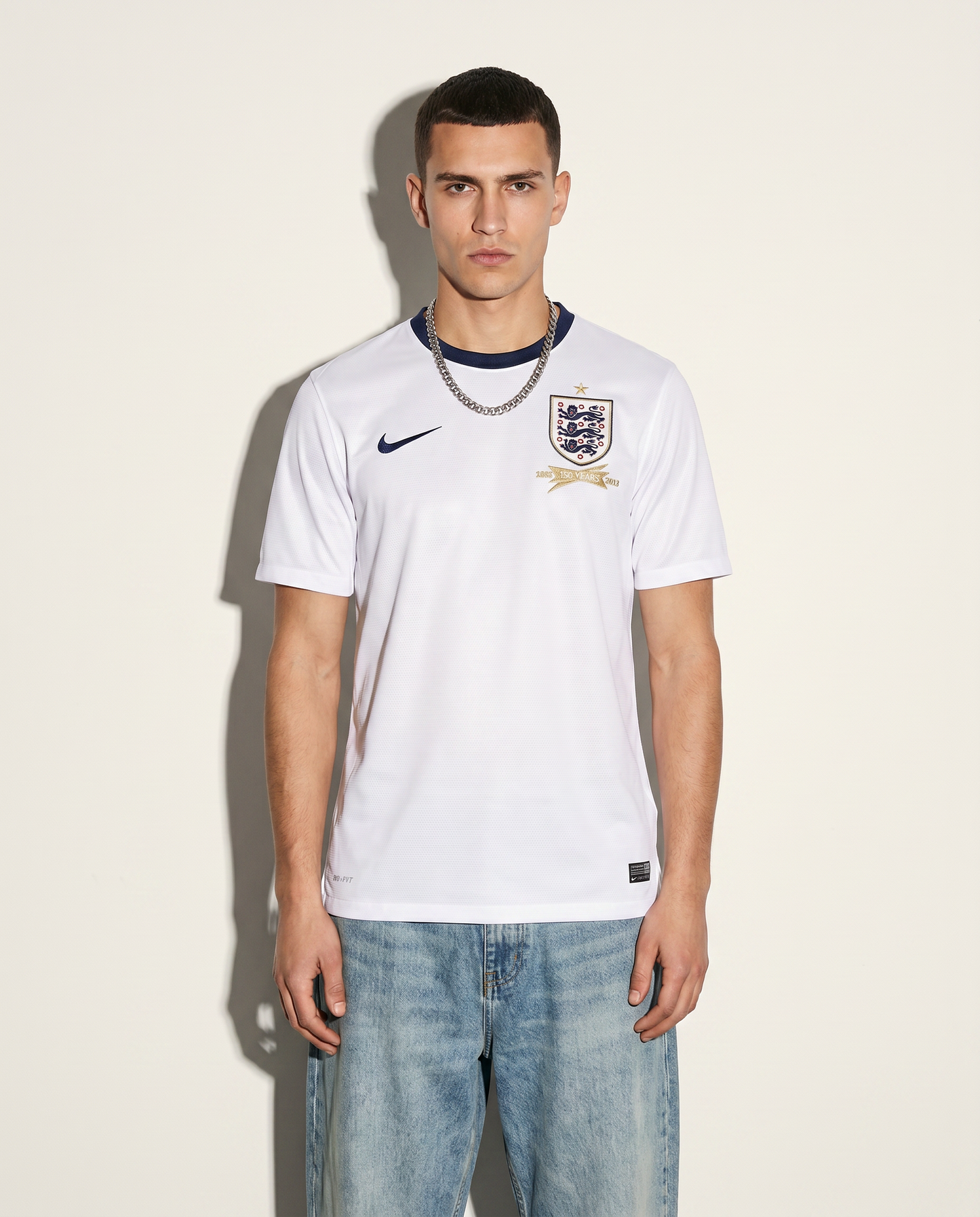 England 2013 Home Retro — Three Lions in Classic White