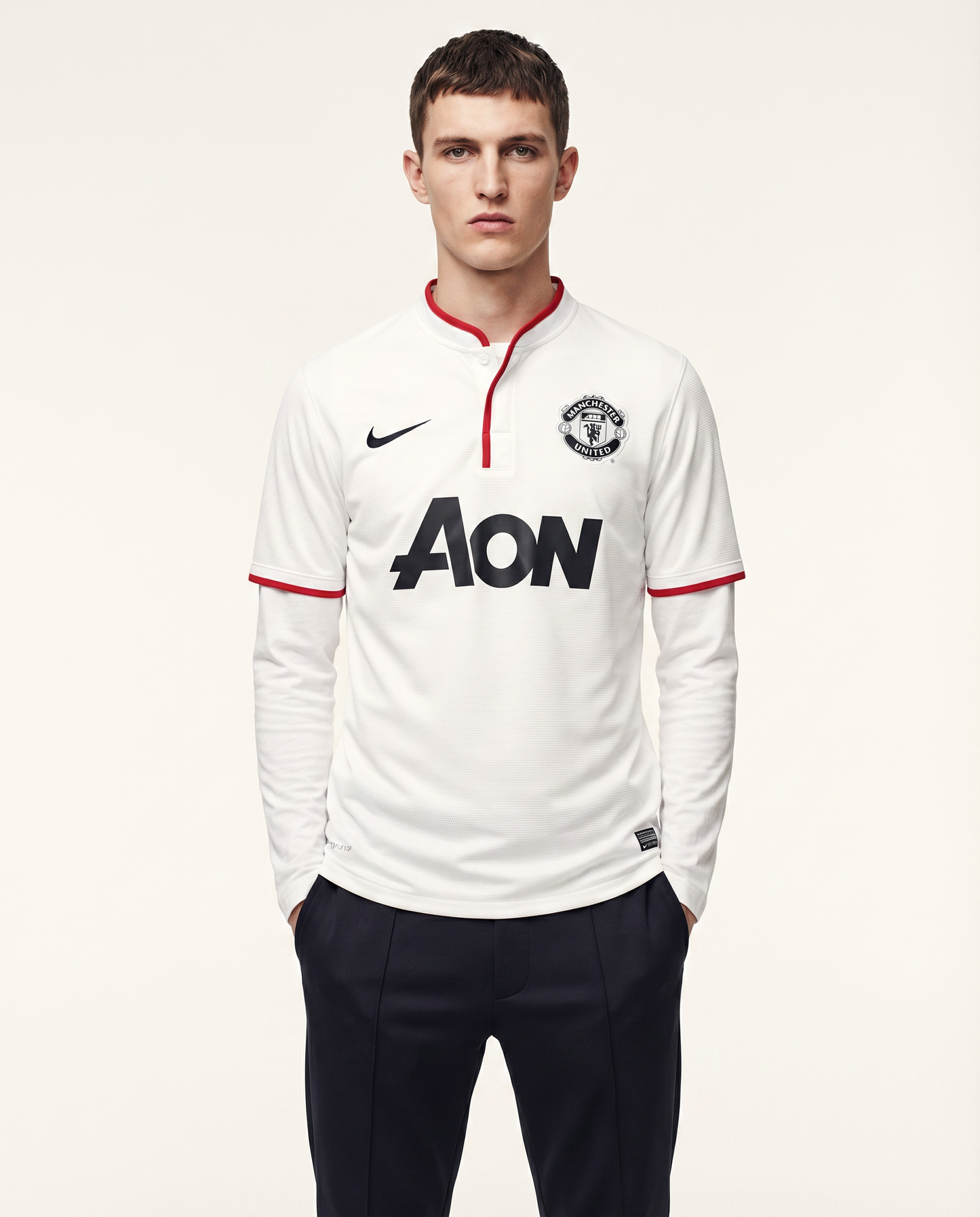 Manchester United 2013/14 Away Retro Jersey — White Devils
