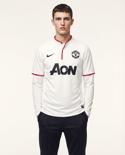 Manchester United 2013/14 Away Retro Jersey — White Devils