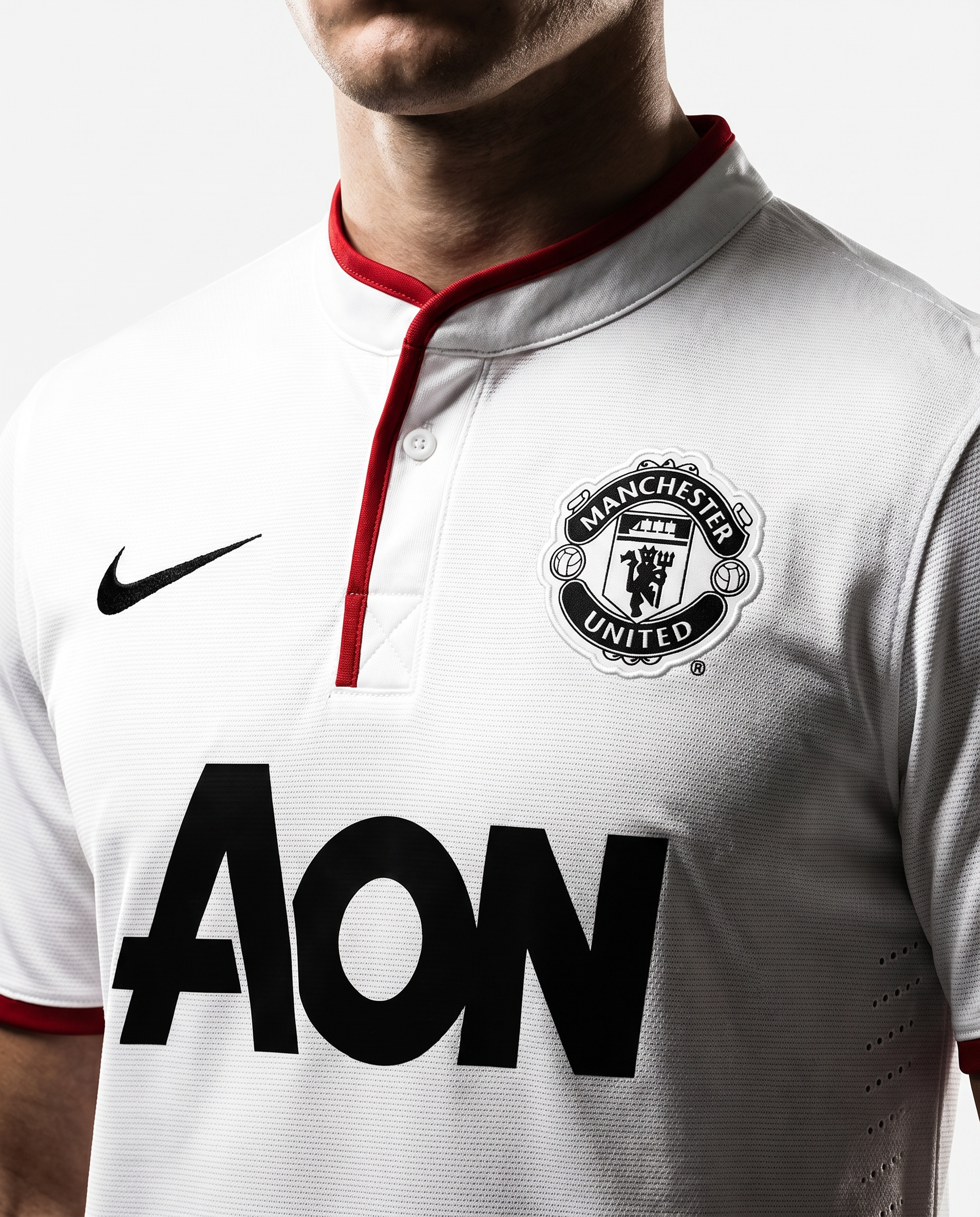 Manchester United 2013/14 Away Retro Jersey — White Devils - Gallery 1