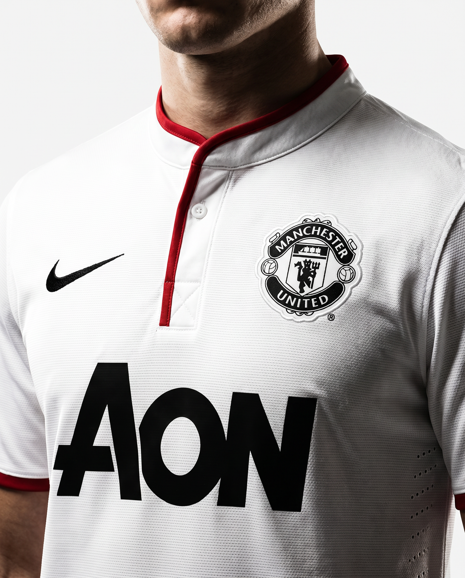 Manchester United 2013/14 Away Retro Jersey — White Devils