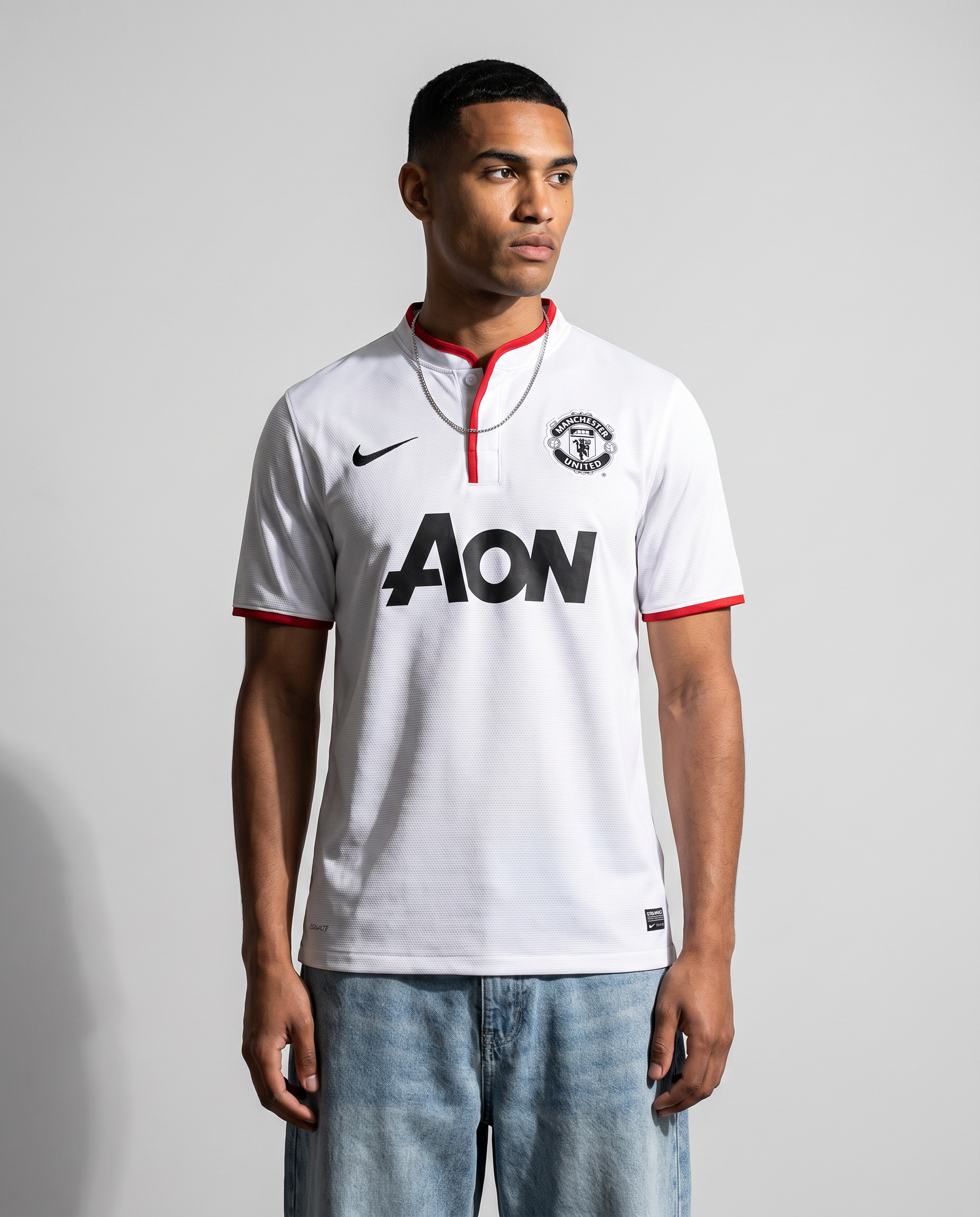 Manchester United 2013/14 Away Retro Jersey — White Devils - Gallery 3