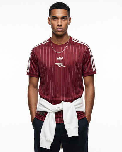 Arsenal Originals Pinstripe Shirt - Burgundy Heritage