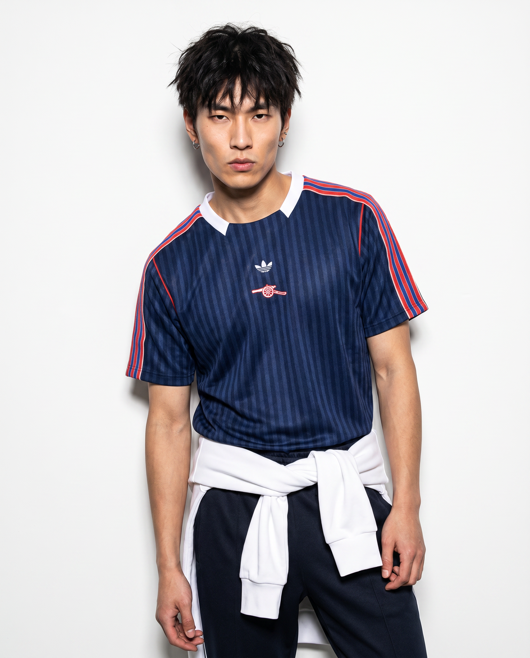 Arsenal Originals Pinstripe Shirt - Navy Throwback - Gallery 3