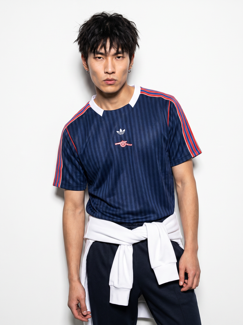 Arsenal Originals Pinstripe Shirt - Navy Throwback - Image 3