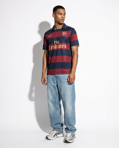 Arsenal Retro Away Shirt 07/08 - Redcurrant Hoops Edition