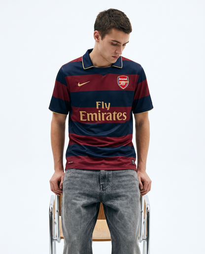 Arsenal Retro Away Shirt 07/08 - Redcurrant Hoops Edition