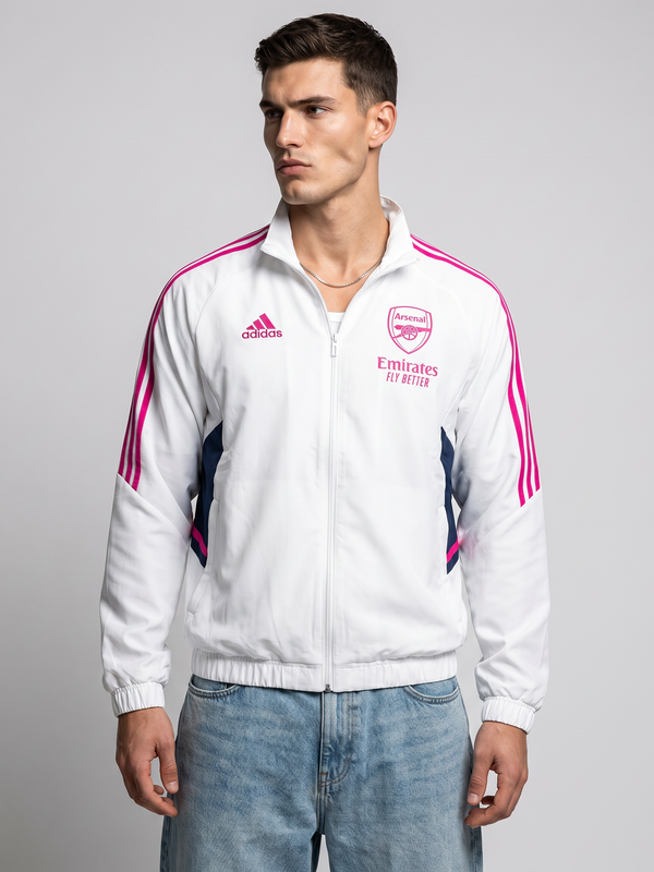 Arsenal Windbreaker - White & Pink Edition