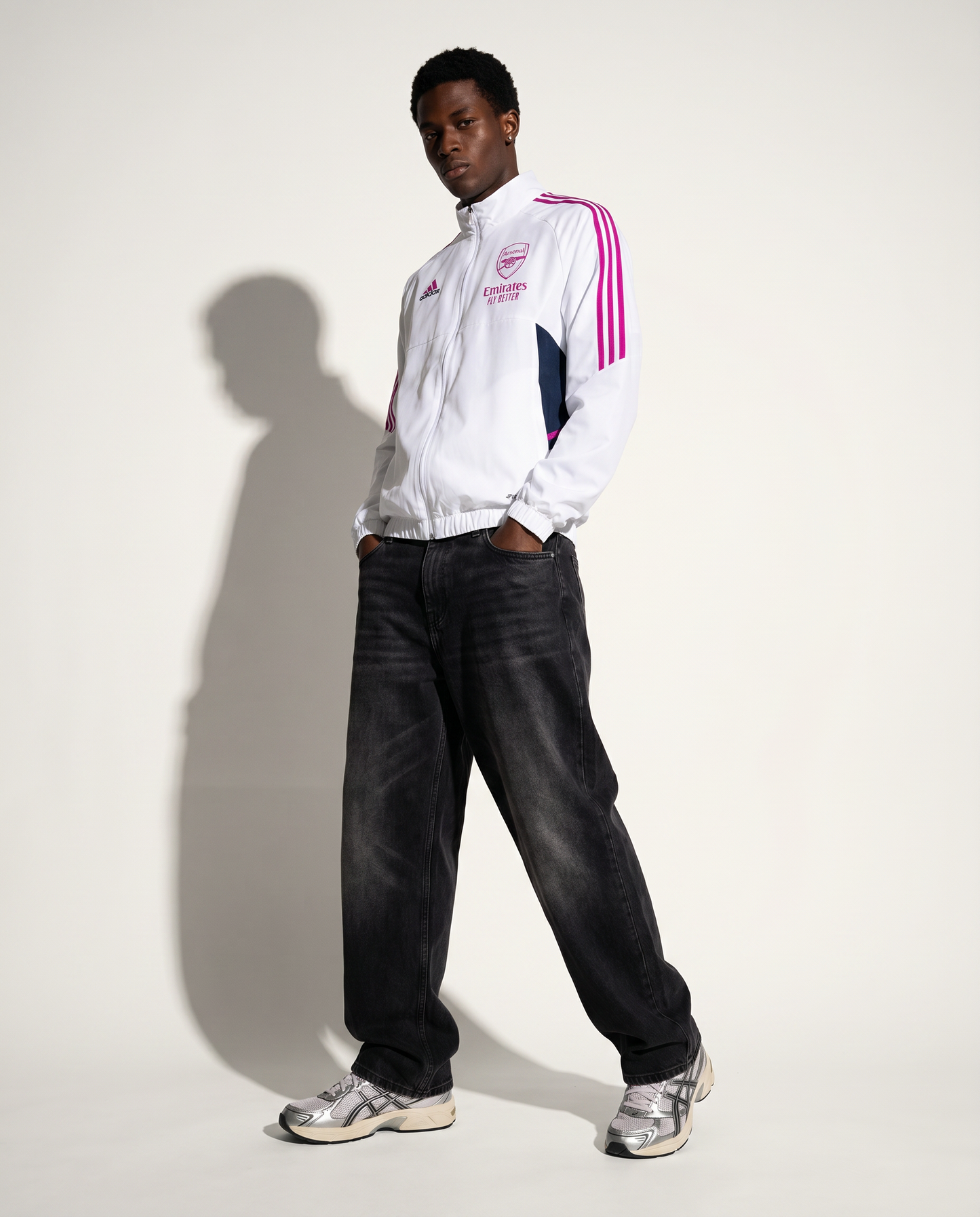 Arsenal Windbreaker - White & Pink Edition