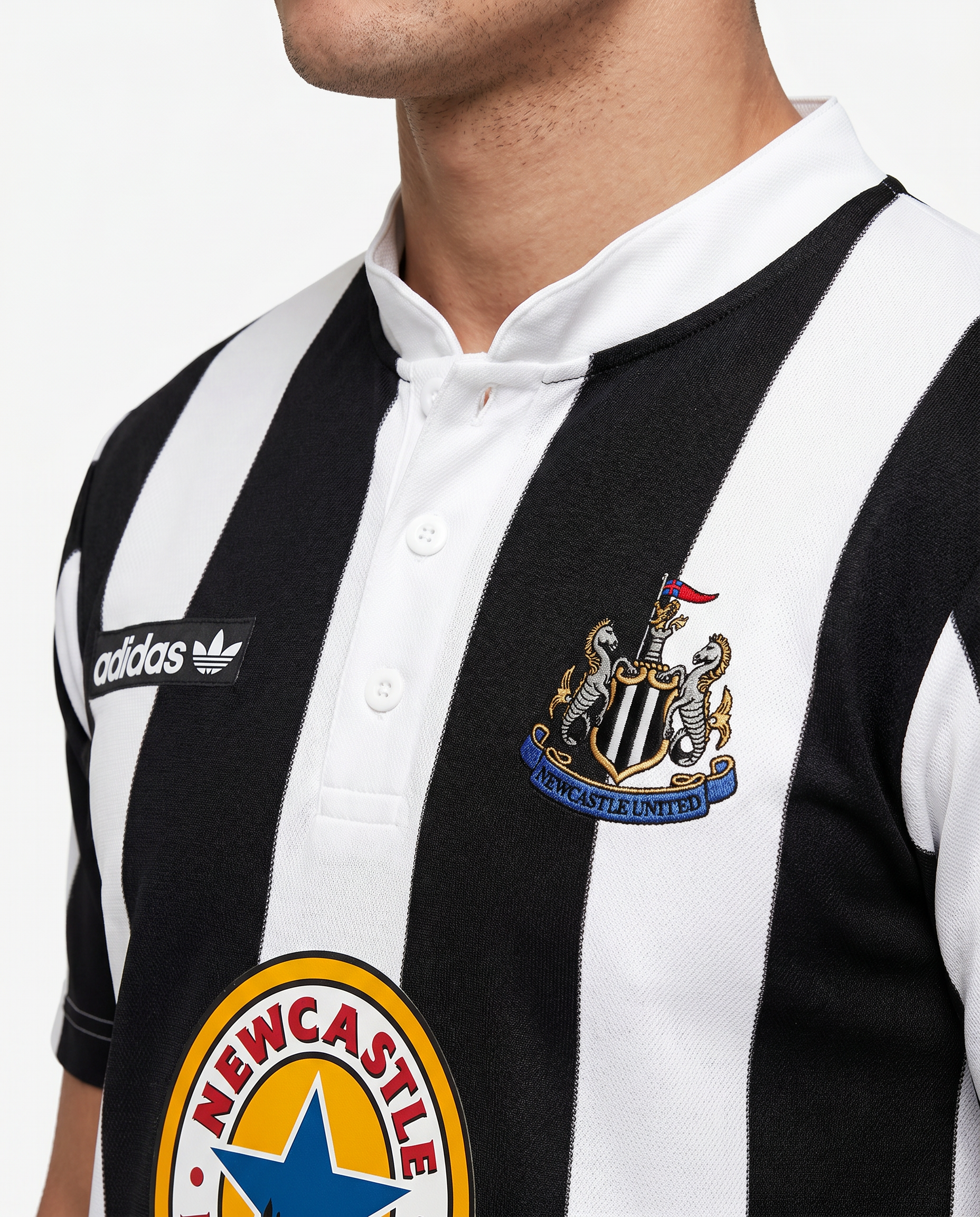 Newcastle United Home Vintage Retro Shirt - Gallery 2
