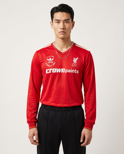 Liverpool Home Retro Long Sleeve Shirt 1985/87