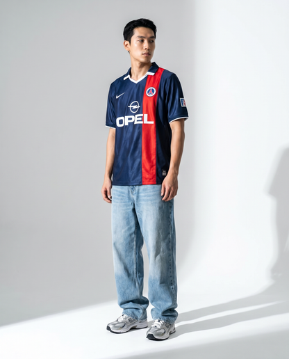 PSG 2001/02 Home Retro — Navy, Red Stripe, and Early 2000s Attitude