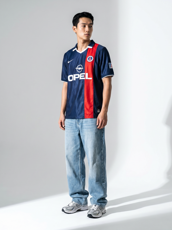 PSG 2001/02 Home Retro — Navy, Red Stripe, and Early 2000s Attitude