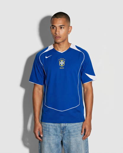 Brazil 2004 Away Retro Jersey — The Blue Seleção