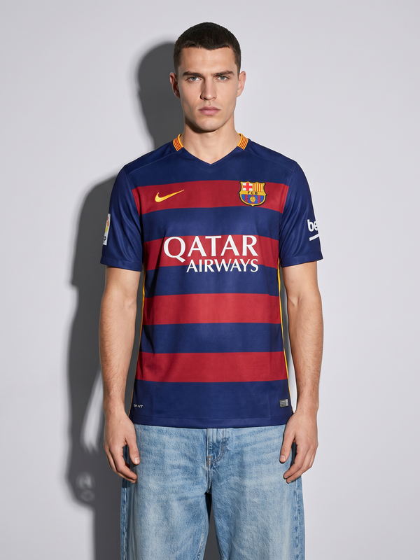 Barcelona 2015/16 Home Retro Jersey — Wide Stripes, Big Moments