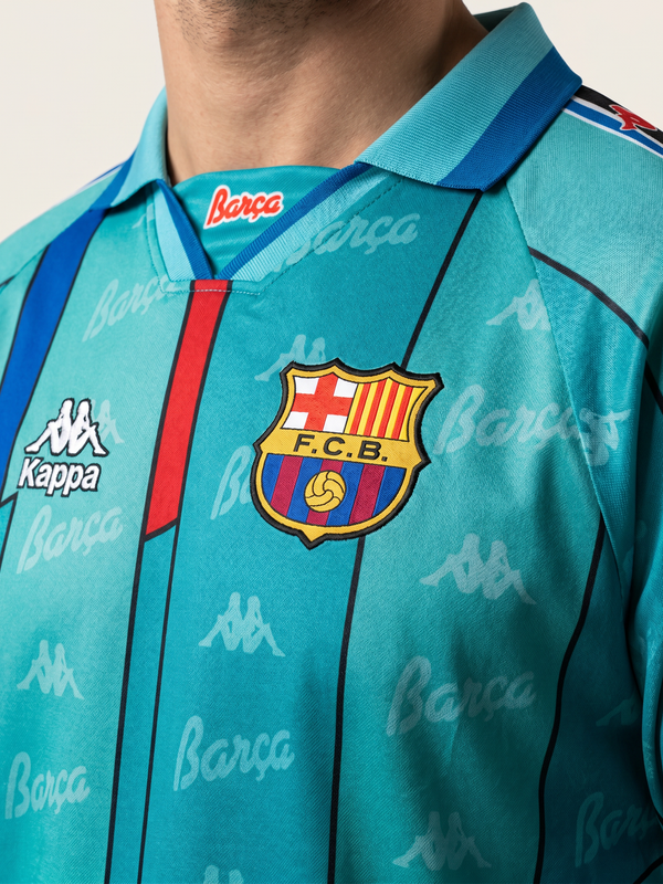 Barcelona 1996/97 Away Retro Jersey — The Teal Icon