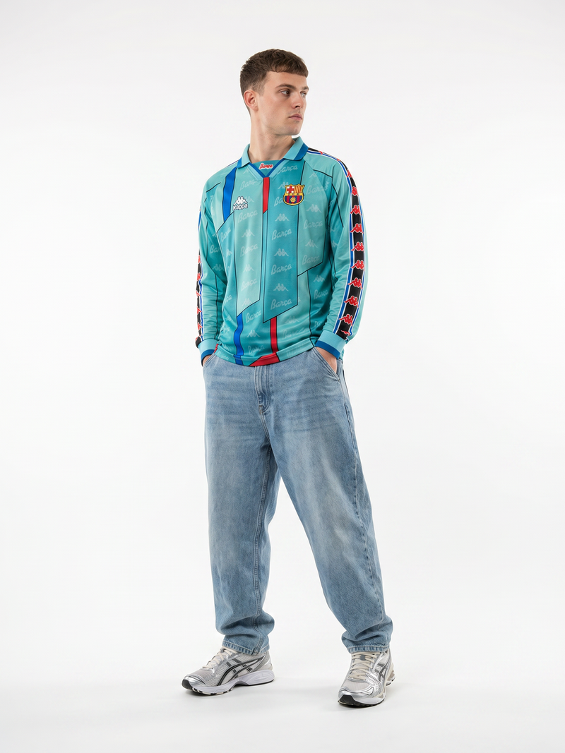 Barcelona 1996/97 Away Retro Jersey — The Teal Icon - Image 3