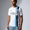 Manchester City White Etihad Airways Soccer Shirt